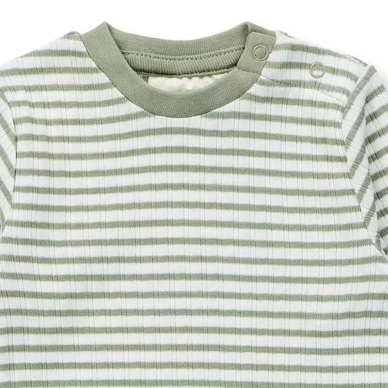 Sense Organics Body Langarm Yvon Sage Stripes