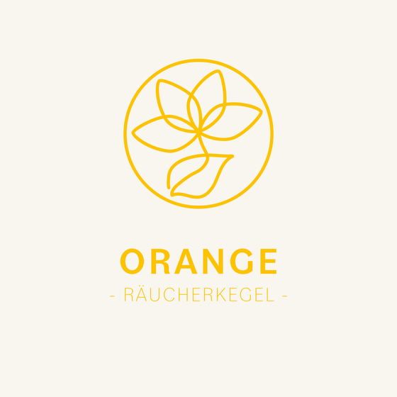 Räucherkegel Orange mit ätherischem Öl "Natur pur"