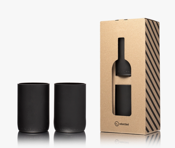 Glas | 2er Set Limitierte Noir Tumbler / Becher - Schwarz 