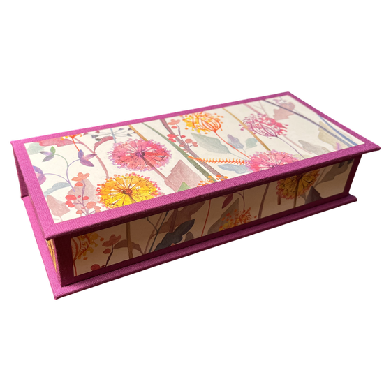 Stifteschachtel - Löwenzahn, Italienisches Buntpapier