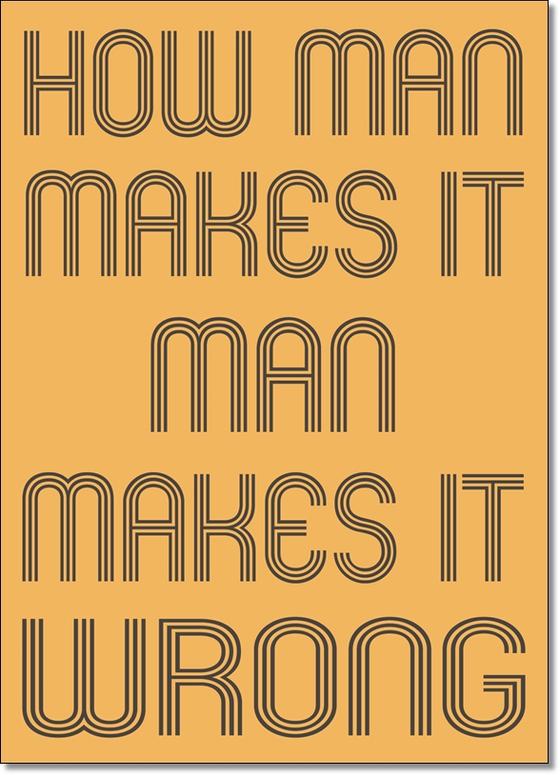 Denglisch Karte "How man makes it, man makes it wrong" - Sprüche - Best of Denglisch - tom bäcker - a-point-of-view - Spruch "Wie man es macht, man macht es verkehrt"