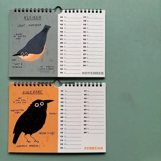Der Vogel Fakten Kalender 2027 von Slinga