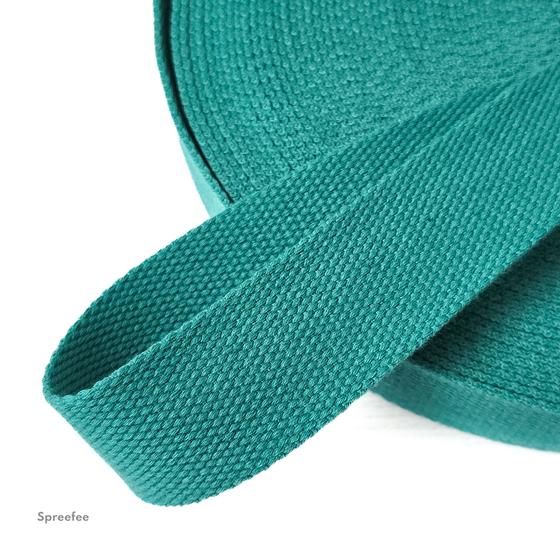Gurtband Baumwolle Polyester jadegrün zum TAschen nähen bei Spreefee kaufen