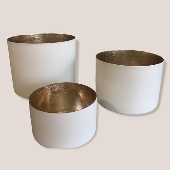 Gift Company Chennai Windlicht L weiß/ gold