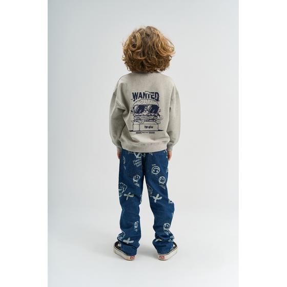 The New Oversized Sweatshirt Stevie Light Grey Melange