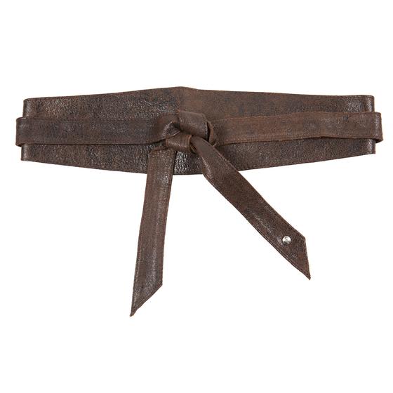 goldmarie Taillengürtel zum Knoten Cracked Leder braun