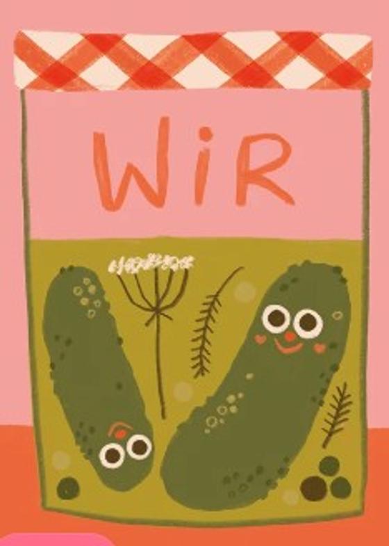 Postkarte Wir Slinga Illustration