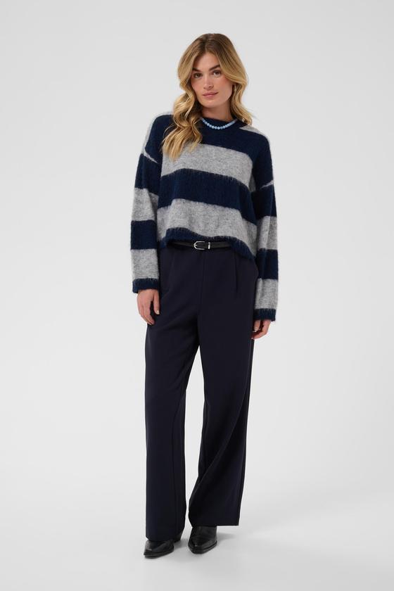 SAINT TROPEZ Pullover TayzieSZ 30515375 gestreift - navy-grau meliert