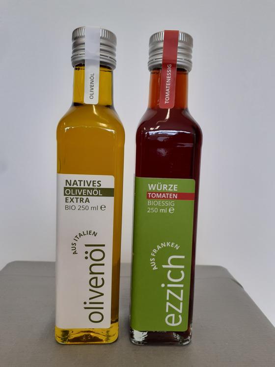 Sommer Duo - Bio Tomatenessig und Bio Olivenöl