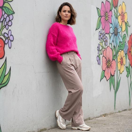 goldmarie Pullover LOVE PEACE MOIN - pink