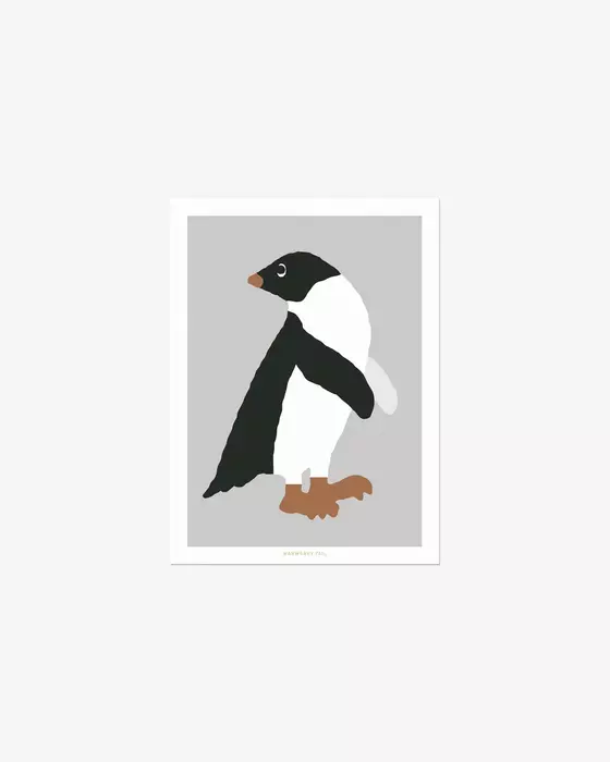 Warmgrey Tail Postkarte - Penguin