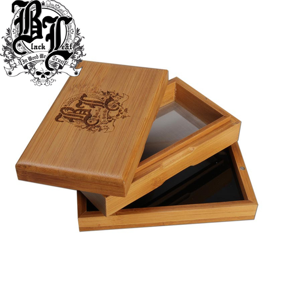 Holzbox, Black Leaf®, Stoner Box, Skull, offen