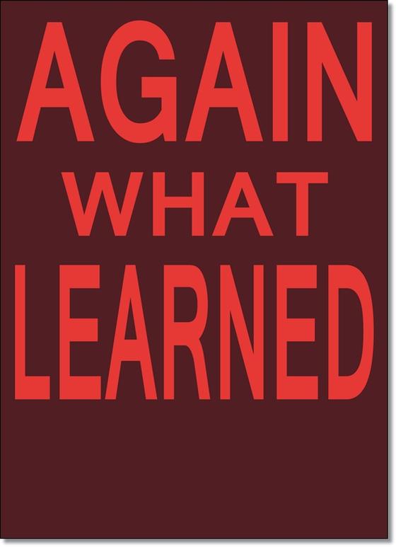 Denglisch-Karte "Again what learned" - Sprüche - Best of Denglisch - tom bäcker - a-point-of-view - Spruch "Wieder was gelernt"