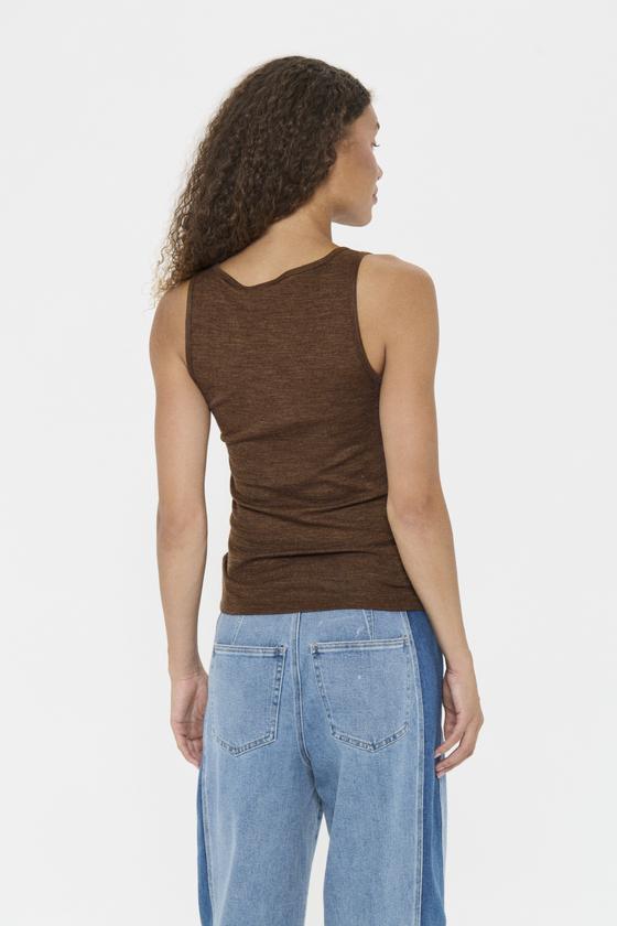 SAINT TROPEZ Tank Top GarimaSZ 30513524 - mokka Melange