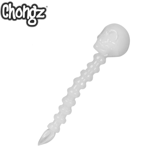 Dabber, Chongz®, Glas, Skeleton, Weiß