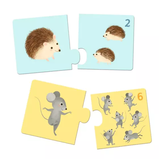 Djeco Puzzle Duo Tierbabys