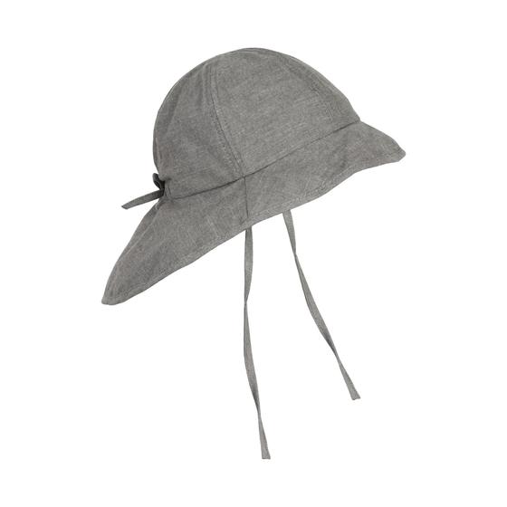 Sommerhut mit Krempe und , grau-melange