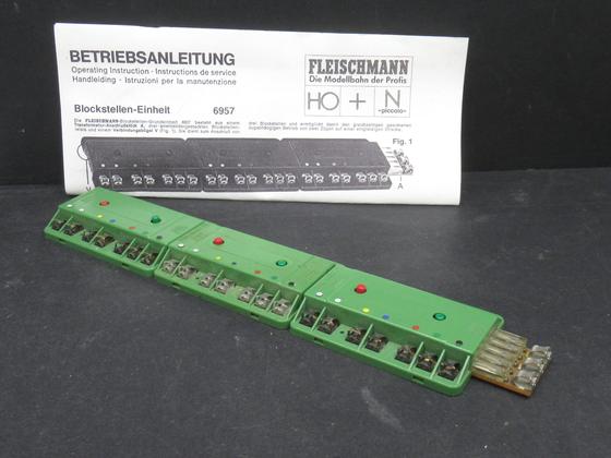 Fleischmann 6957 Blockstellen Grundeinheit für 3 Blöockstellen Spur N