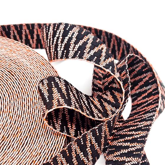 Gurtband Inca 38mm - schwarz neon pink