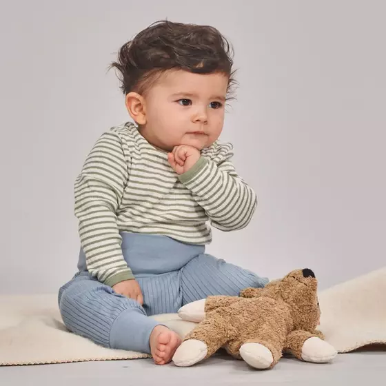 Sense Organics Body Langarm Yvon Sage Stripes