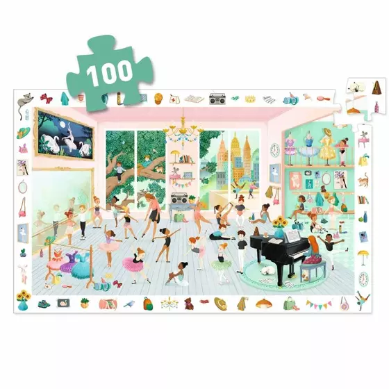 Djeco Puzzle Wimmelpuzzle Tanzschule 100 Teile