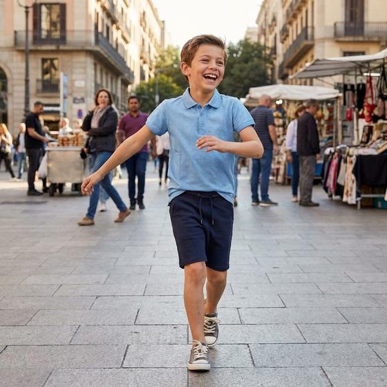 Poloshirt, Baumwolle, hellblau