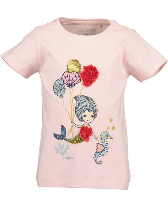 T-Shirt "Meerjungfrau", Baumwolle, rosa