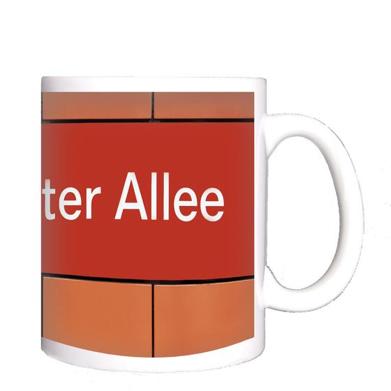 Frankfurter Allee U-Bahn Souvenir Tasse Berlin von tom bäcker - U5 - Friedrichshain - Karl Marx Allee - Lichtenberg - Ringbahn - S41 - S42 - Friedrichshain