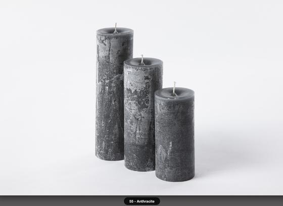 Kerze | ZYLINDERKERZE 7 - 20 / Anthrazit