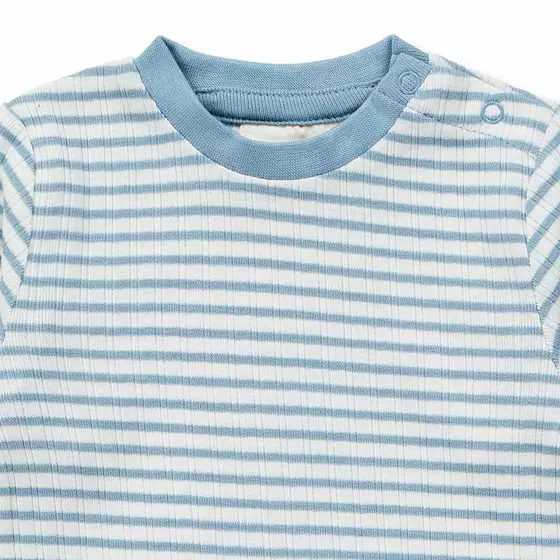 Sense Organics Body Langarm Yvon Light Denim Stripes