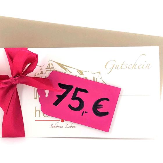 75 Euro Gutschein