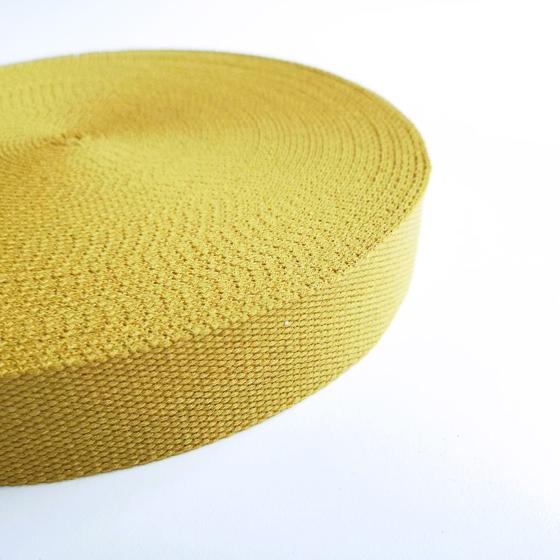 Gurtband Baumwolle 30mm – senfgelb