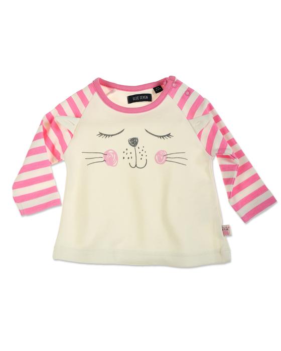 Langarmshirt "Sleepy Cat", reine Baumwolle 