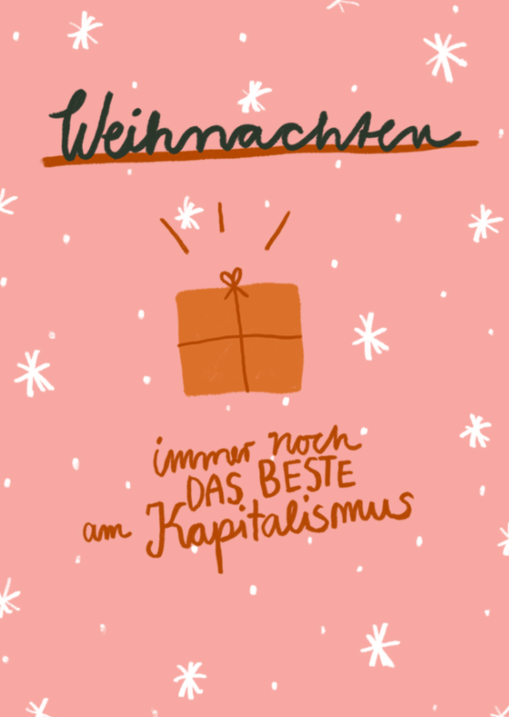 Postkarte Weihnachten von Slinga Illustration