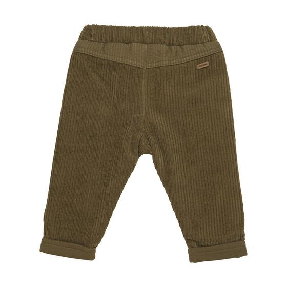 Cordhose, gefüttert, reine Baumwolle, oliv
