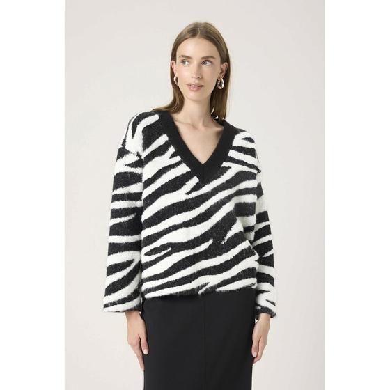 SOAKED Pullover Animal Muster SLSorea 30408777 - schwarz-weiß
