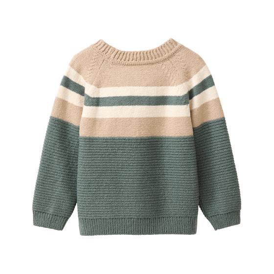 People wear Organic Strick Pullover Eukalyptus