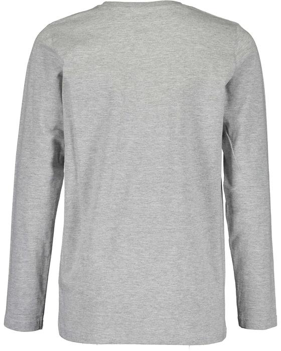 Langarmshirt, Baumwolle, mittelgrau