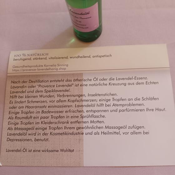 Reines Provence Lavendelöl
