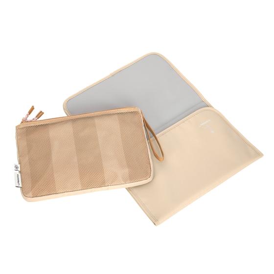 Lässig Windeltasche Clutch Kamel Beige