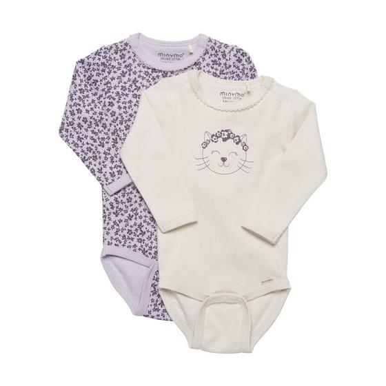2er-Pack Bodys, Biobaumwolle, GOTS-zertifziert, zartlila