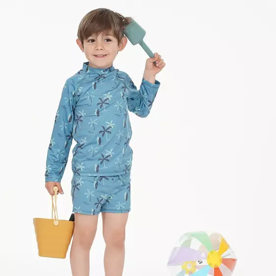 Sense Organics UV Langarmshirt Palin Palms Blue