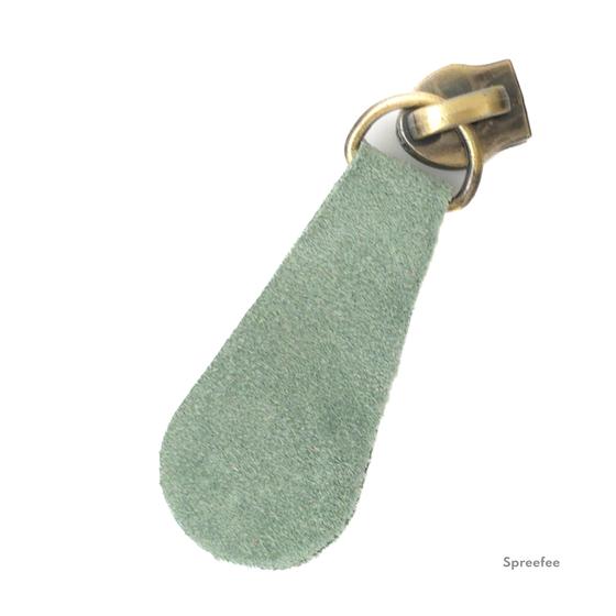 Design Leder-Zipper verschiedene Formen  - mint