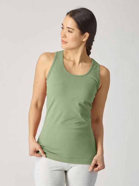 Lotuscrafts Organic Womens Racerback Tank Top Oil Green