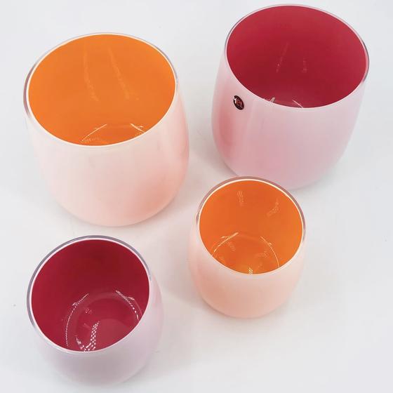 Mel Vase "Happy Spring" mittel orange