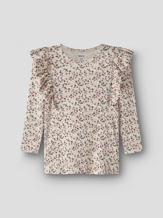Name It Langarmshirt Little Flowers Antique White