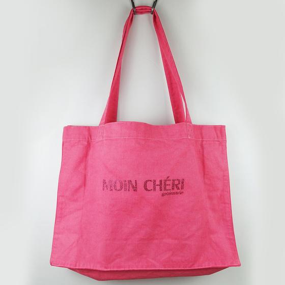 goldmarie Canvas Tasche MOIN CHÉRI - pastell pink - 35x48cm