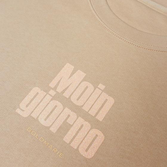 goldmarie Sweatshirt MOINGIORNO - peach mit Glitzer