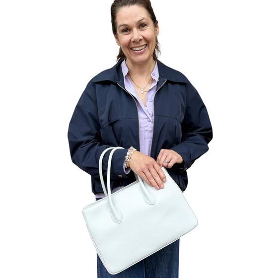 Maxima Handtasche mittel hellgrau perla