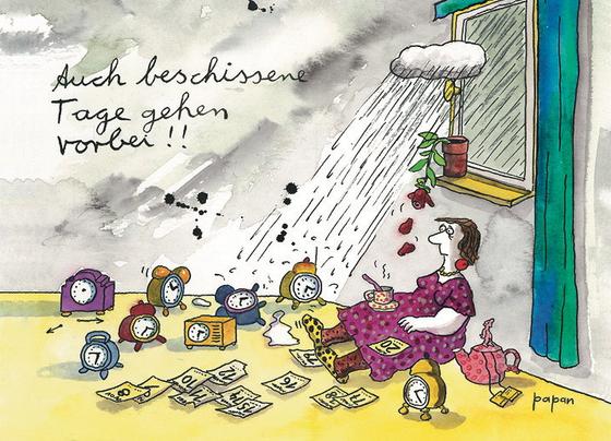 Bescheidene Tage Postkarte